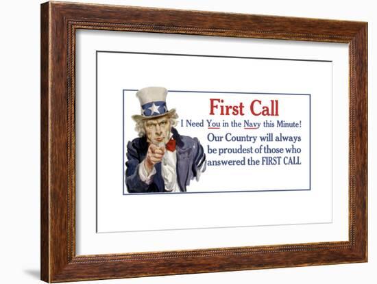 Uncle Sam Vintage War Poster-Stocktrek Images-Framed Art Print