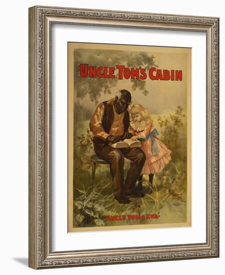 Uncle Tom's Cabin Black Man & Girl Theatre Poster-Lantern Press-Framed Art Print