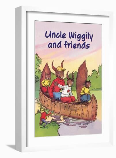 Uncle Wiggily and Friends: The Canoe Trip-null-Framed Art Print