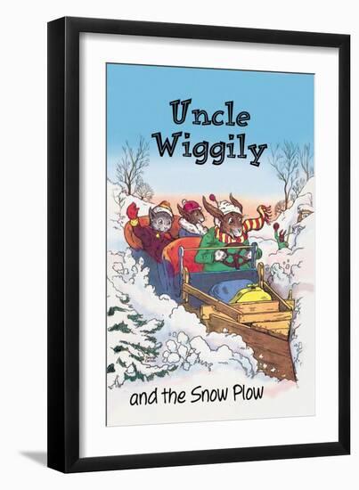 Uncle Wiggily and Friends: The Snow Plow-null-Framed Art Print