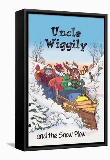 Uncle Wiggily and Friends: The Snow Plow-null-Framed Stretched Canvas