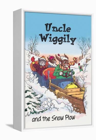 Uncle Wiggily and Friends: The Snow Plow-null-Framed Stretched Canvas