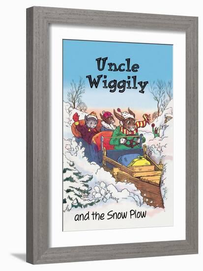 Uncle Wiggily and Friends: The Snow Plow-null-Framed Art Print