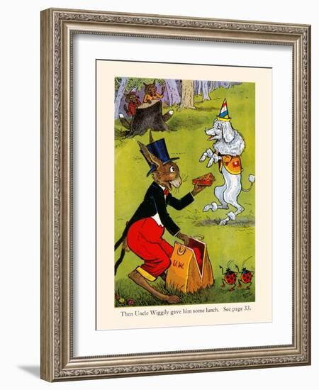 Uncle Wiggily's Gave Him Some Lunch-Elmer Rache-Framed Art Print