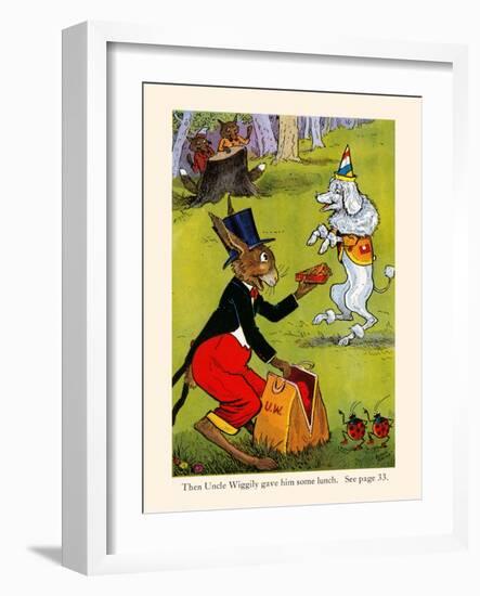 Uncle Wiggily's Gave Him Some Lunch-Elmer Rache-Framed Art Print