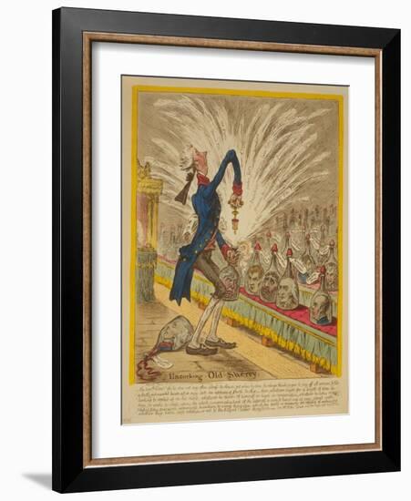 Uncorking Old Sherry, 1805-James Gillray-Framed Giclee Print