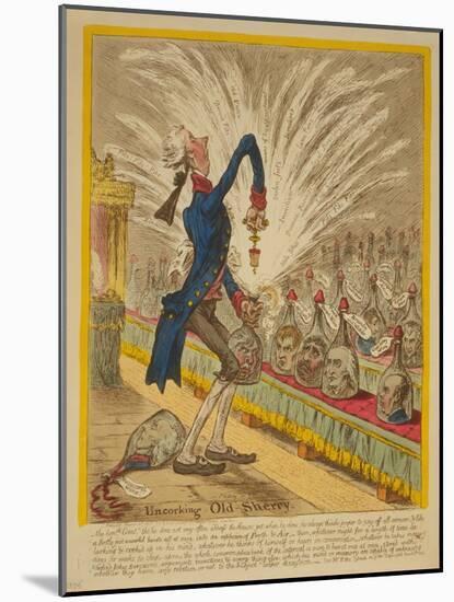 Uncorking Old Sherry, 1805-James Gillray-Mounted Giclee Print