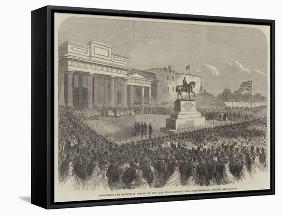 Uncovering the Equestrian Statue of the Late Field Marshal Lord Combermere at Chester-null-Framed Premier Image Canvas