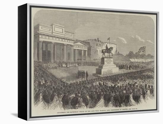 Uncovering the Equestrian Statue of the Late Field Marshal Lord Combermere at Chester-null-Framed Premier Image Canvas