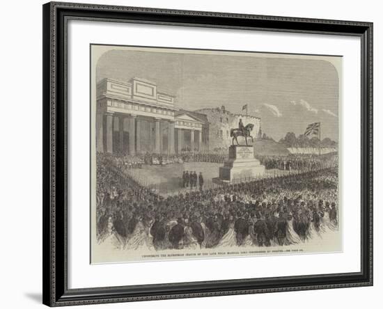 Uncovering the Equestrian Statue of the Late Field Marshal Lord Combermere at Chester-null-Framed Giclee Print