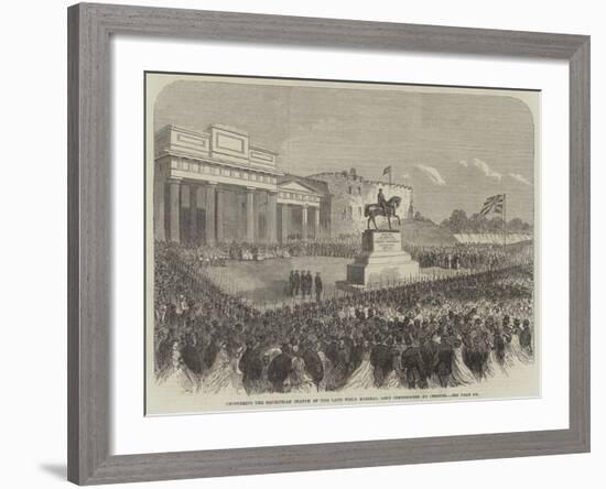 Uncovering the Equestrian Statue of the Late Field Marshal Lord Combermere at Chester-null-Framed Giclee Print