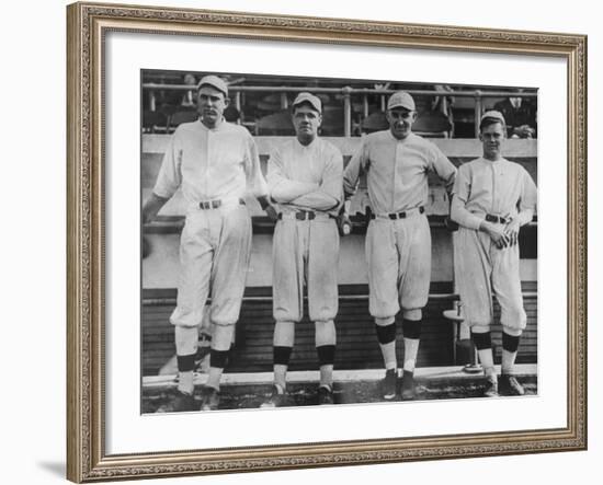 Undated of Baseball Players Ernie Shore, Babe Ruth, Carl Mays, and Dutch Leonard-Loomis Dean-Framed Premium Photographic Print