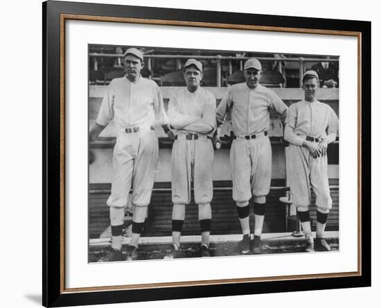 Undated of Baseball Players Ernie Shore, Babe Ruth, Carl Mays, and Dutch Leonard-Loomis Dean-Framed Premium Photographic Print