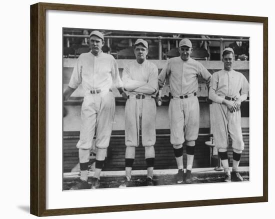 Undated of Baseball Players Ernie Shore, Babe Ruth, Carl Mays, and Dutch Leonard-Loomis Dean-Framed Premium Photographic Print