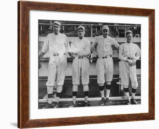 Undated of Baseball Players Ernie Shore, Babe Ruth, Carl Mays, and Dutch Leonard-Loomis Dean-Framed Premium Photographic Print