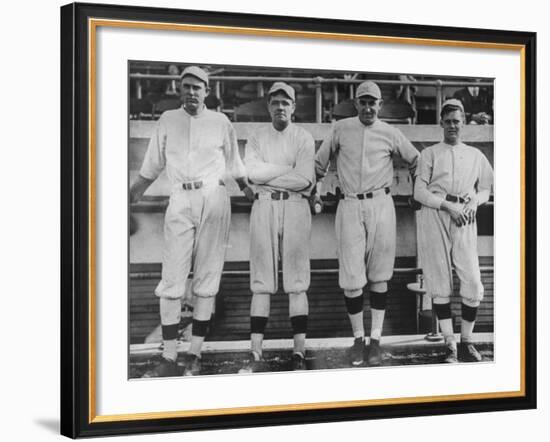 Undated of Baseball Players Ernie Shore, Babe Ruth, Carl Mays, and Dutch Leonard-Loomis Dean-Framed Premium Photographic Print