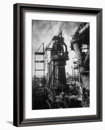 Under Construction Blast Furnace at Magnitogorsk Metallurgical Industrial Complex-Margaret Bourke-White-Framed Photographic Print