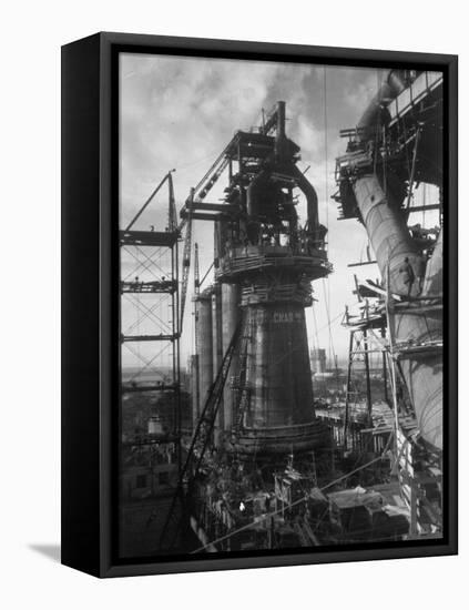 Under-Construction Blast Furnace at Magnitogorsk Metallurgical Industrial Complex-Margaret Bourke-White-Framed Premier Image Canvas