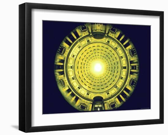 Under Dome of the Pantheon Looking Toward Exit at Bottom, Main Altar at Top-Gjon Mili-Framed Photographic Print