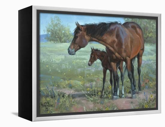 Under Mama's Watchful Eye-Jack Sorenson-Framed Stretched Canvas