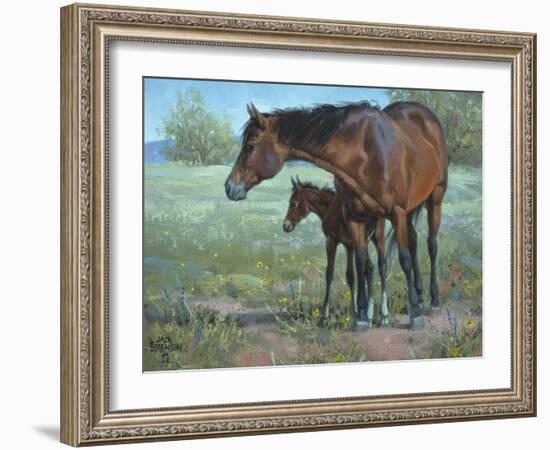 Under Mama's Watchful Eye-Jack Sorenson-Framed Art Print