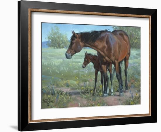 Under Mama's Watchful Eye-Jack Sorenson-Framed Art Print