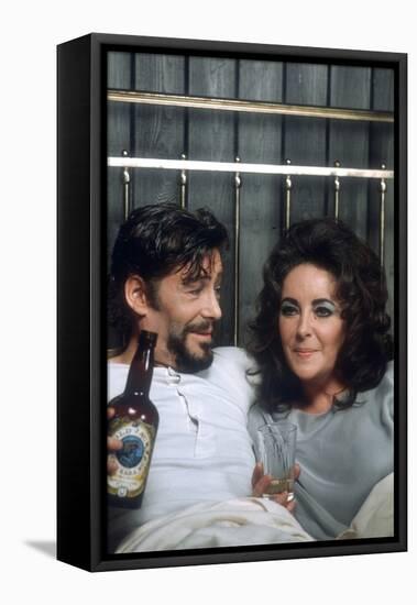 Under Milk Wood by Andrew Sinclair with Peter O'Toole and Elizabeth Taylor, 1972 (photo)-null-Framed Stretched Canvas