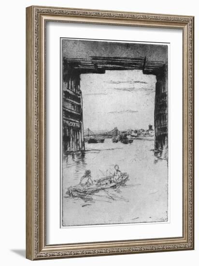 Under Old Battersea Bridge, 1879-James Abbott McNeill Whistler-Framed Giclee Print