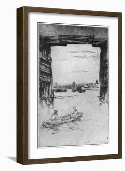 Under Old Battersea Bridge, 1879-James Abbott McNeill Whistler-Framed Giclee Print