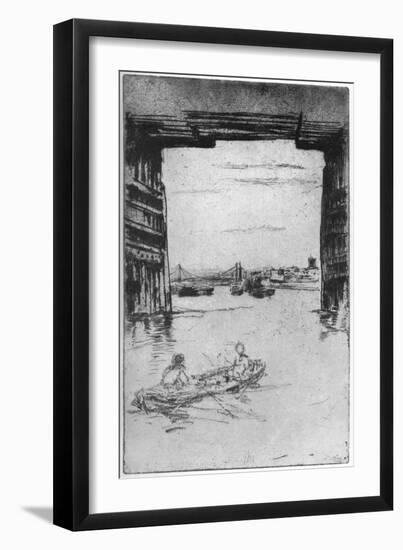 Under Old Battersea Bridge, 1879-James Abbott McNeill Whistler-Framed Giclee Print