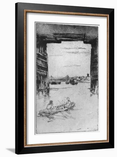 Under Old Battersea Bridge, 1879-James Abbott McNeill Whistler-Framed Giclee Print