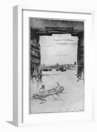 Under Old Battersea Bridge, 1879-James Abbott McNeill Whistler-Framed Giclee Print