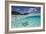 Under Over Underwater Shot Of A Stingray On White Sand, With Tourists Legs In The Bkgd Bora Bora-Karine Aigner-Framed Photographic Print