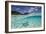 Under Over Underwater Shot Of A Stingray On White Sand, With Tourists Legs In The Bkgd Bora Bora-Karine Aigner-Framed Photographic Print