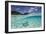 Under Over Underwater Shot Of A Stingray On White Sand, With Tourists Legs In The Bkgd Bora Bora-Karine Aigner-Framed Photographic Print