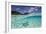 Under Over Underwater Shot Of A Stingray On White Sand, With Tourists Legs In The Bkgd Bora Bora-Karine Aigner-Framed Photographic Print