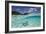 Under Over Underwater Shot Of A Stingray On White Sand, With Tourists Legs In The Bkgd Bora Bora-Karine Aigner-Framed Photographic Print