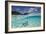 Under Over Underwater Shot Of A Stingray On White Sand, With Tourists Legs In The Bkgd Bora Bora-Karine Aigner-Framed Photographic Print