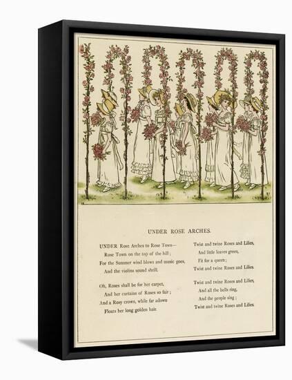 Under Rose Arches-Kate Greenaway-Framed Stretched Canvas