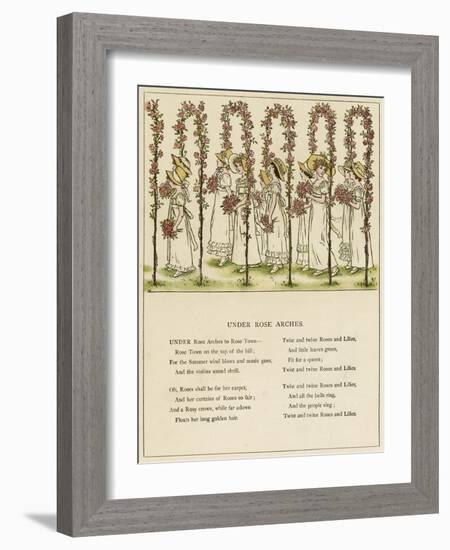 Under Rose Arches-Kate Greenaway-Framed Art Print