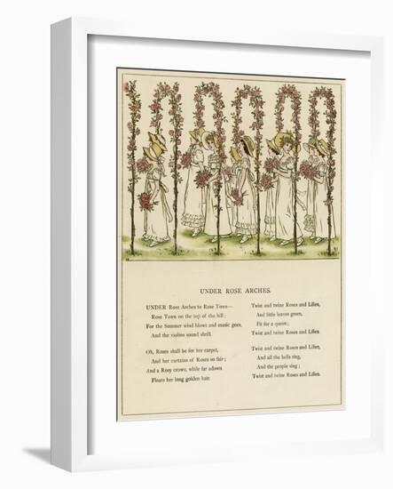 Under Rose Arches-Kate Greenaway-Framed Art Print