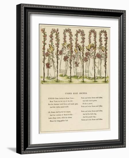 Under Rose Arches-Kate Greenaway-Framed Art Print