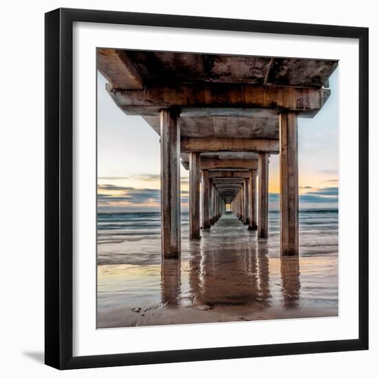 Under Scripps Pier-Danita Delimont-Framed Photo