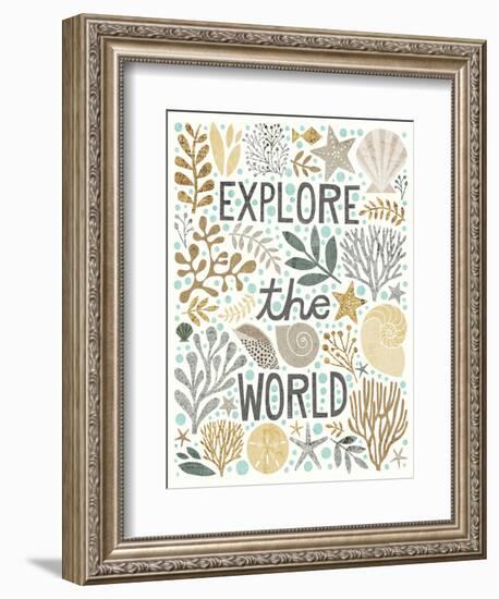 Under Sea Treasures I Gold Neutral-Michael Mullan-Framed Art Print