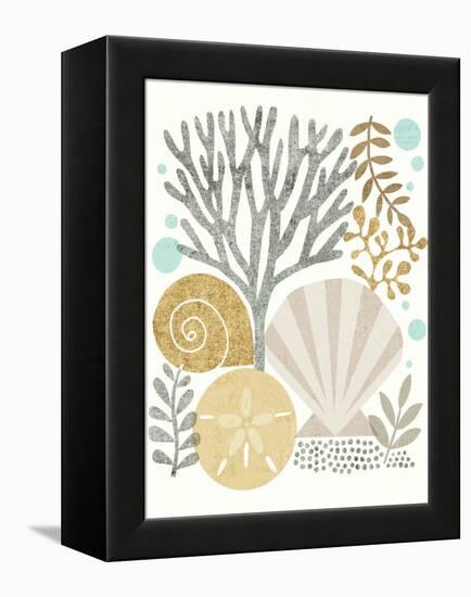 Under Sea Treasures V Gold Neutral-Michael Mullan-Framed Stretched Canvas