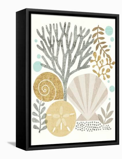 Under Sea Treasures V Gold Neutral-Michael Mullan-Framed Stretched Canvas