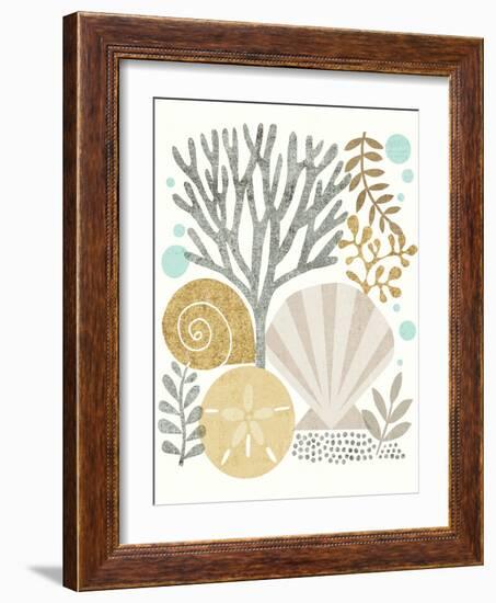 Under Sea Treasures V Gold Neutral-Michael Mullan-Framed Art Print