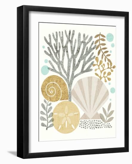 Under Sea Treasures V Gold Neutral-Michael Mullan-Framed Art Print