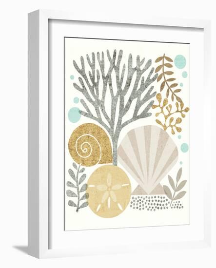 Under Sea Treasures V Gold Neutral-Michael Mullan-Framed Art Print