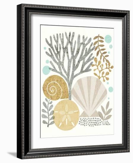 Under Sea Treasures V Gold Neutral-Michael Mullan-Framed Art Print